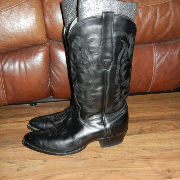 Men’s Los Altos western boots Solid black size 11D main image 12